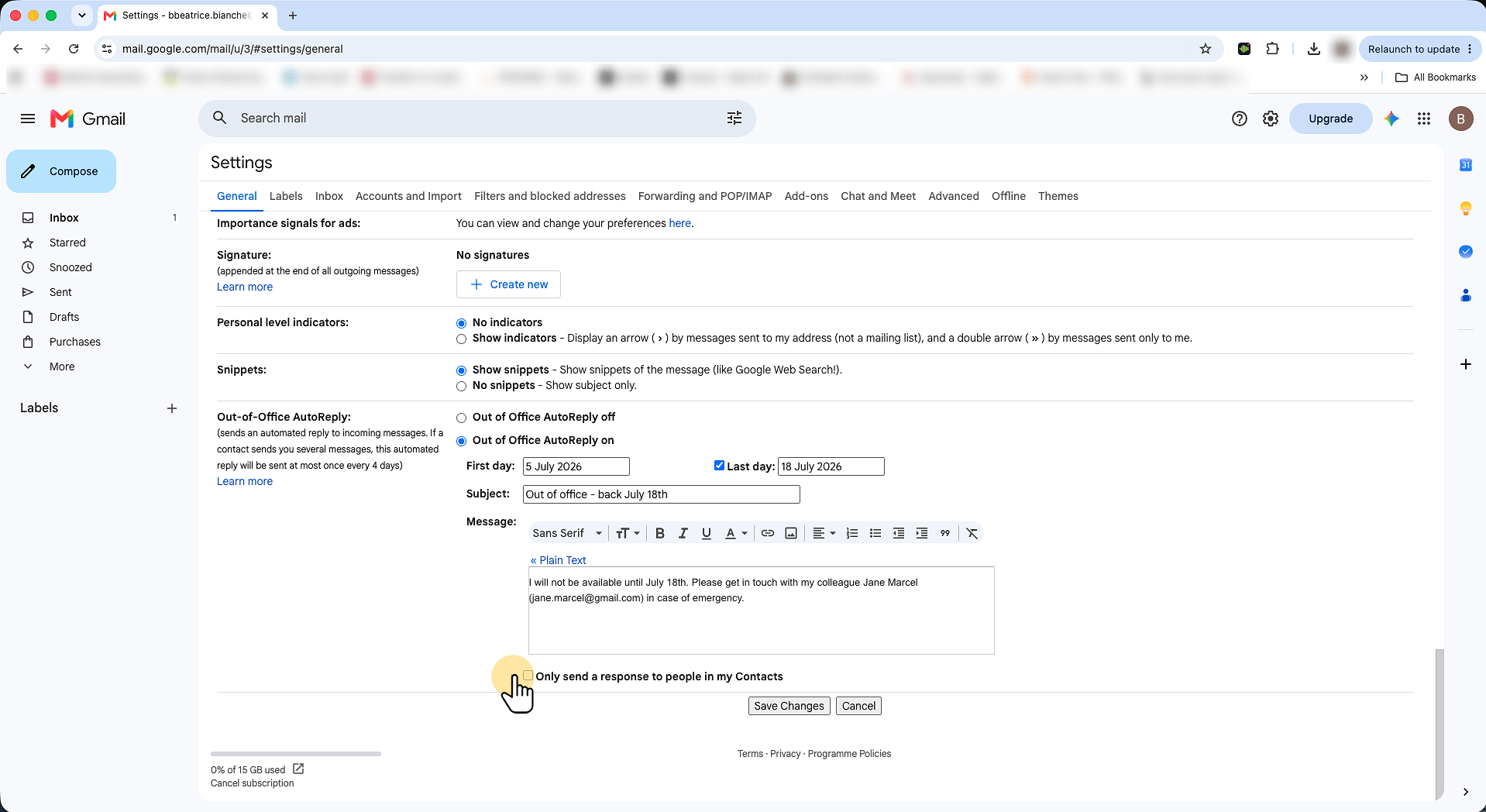 Optionally limit who receives the reply