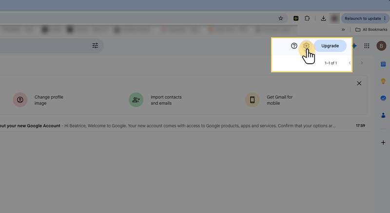 Open the Settings menu